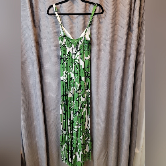 Trina Turk Monstera Philodenderon Maxi Sundress Size S - Picture 2 of 7